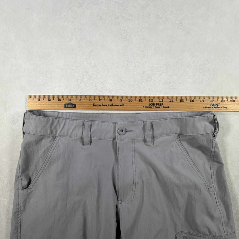 Huk Waypoint Mens Large Fishing Cargo Shorts Gray Recycled Blend Stretch Size 36 - Picture 5 of 14